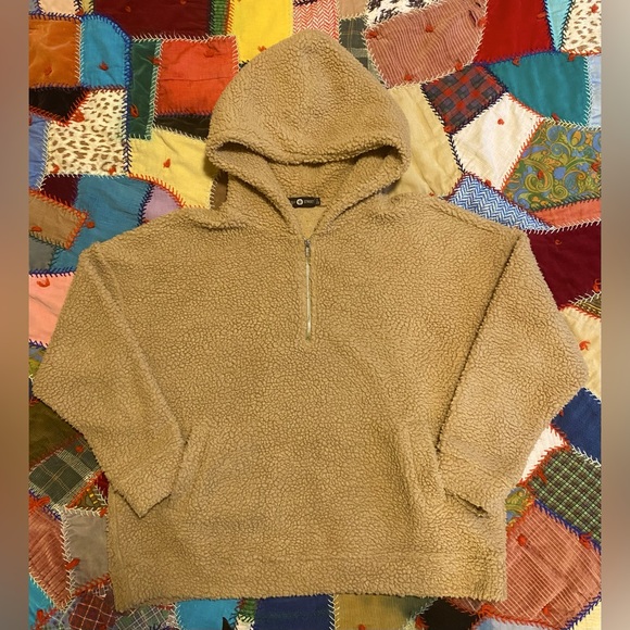 DAISY STREET - oversized teddy hoodie jacket in beige - Picture 5 of 8